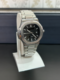 Nout  Black Dial & Silver Chain