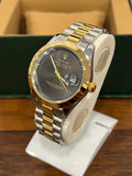 RLX Oyster Perpetual Black Dial Silver & Gold Chain