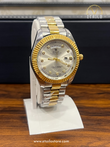 RLX Day/Date Silver Diamond Chain