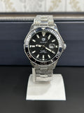 Aquaracer Calibre 5 Black Dial & Silver Chain